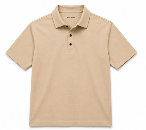 DARA Signature Polo- Sand Beige